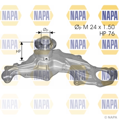 Pompe à eau, refroidissement du moteur NAPA NWP1180