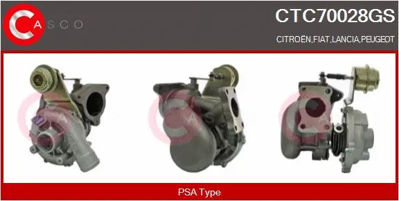 Turbocompresseur, suralimentation CASCO CTC70028GS
