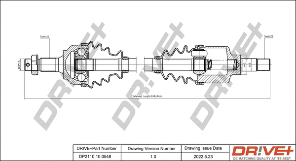 Arbre de transmission Dr!ve+ DP2110.10.0548