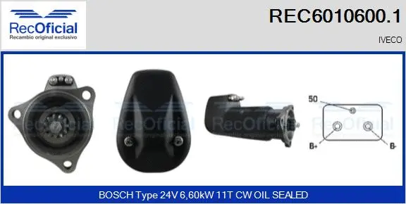 Démarreur RECOFICIAL REC6010600.1