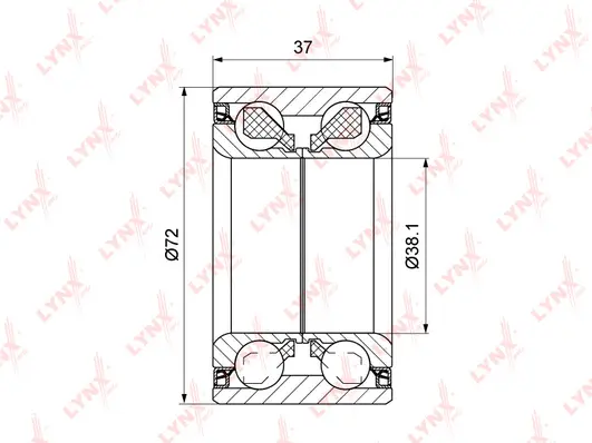 Kit de roulements de roue LYNXAUTO WB-1541