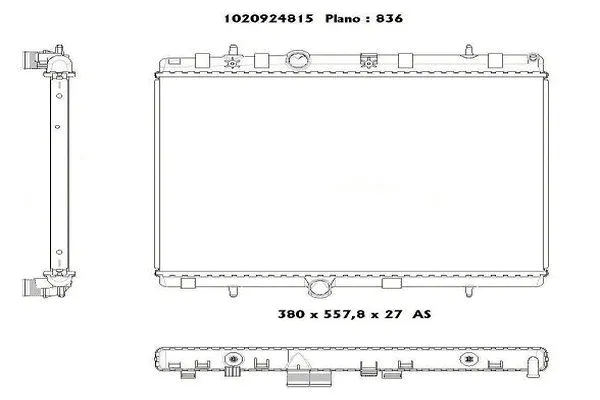 Radiateur, refroidissement du moteur ORDONEZ 1020924815