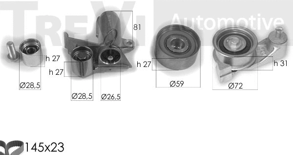 Kit de courroie crantée TREVI AUTOMOTIVE KD1311