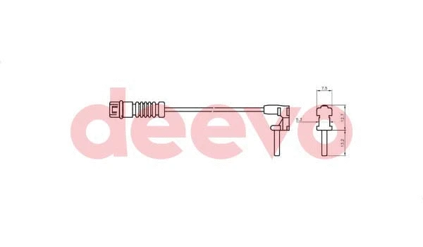 Contact d'avertissement, usure des plaquettes de frein DEEVO BW11120