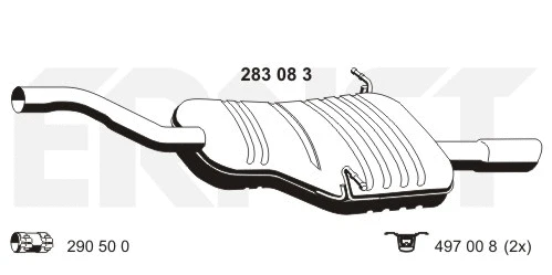 Silencieux arrière ERNST 283083