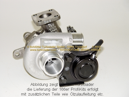 Turbocompresseur, suralimentation SCHLÜTTER TURBOLADER 166-00805