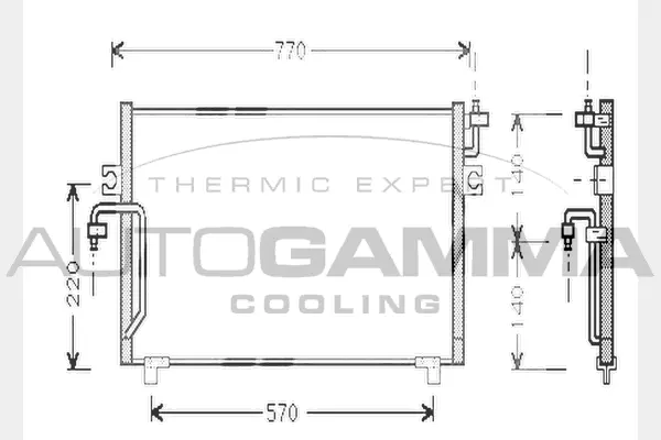Condenseur, climatisation AUTOGAMMA 104472