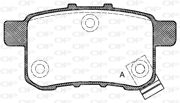 Kit de plaquettes de frein, frein à disque OPEN PARTS BPA1332.02