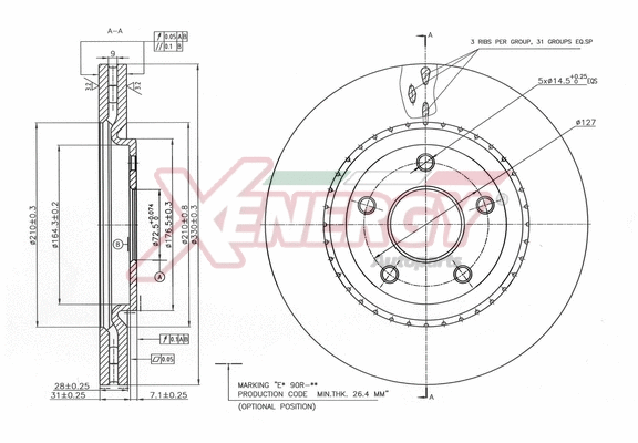 Disque de frein AP XENERGY X602857