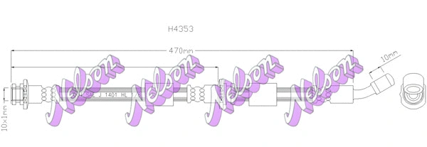 Flexible de frein KAWE H4353