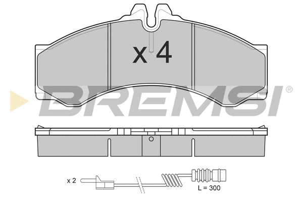 Kit de plaquettes de frein, frein à disque BREMSI BP2681