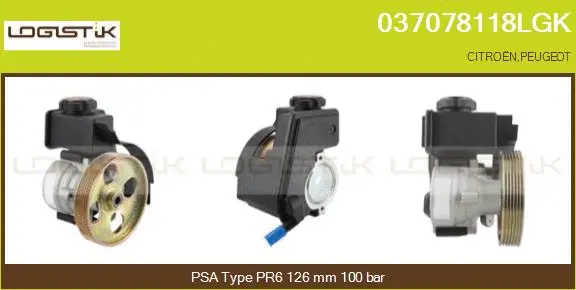 Pompe hydraulique, direction LGK 037078118LGK