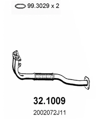 Tuyau d'échappement ASSO 32.1009
