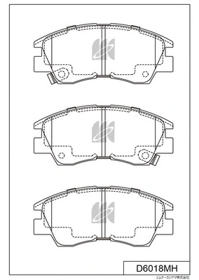 Kit de plaquettes de frein, frein à disque MK Kashiyama D6018MH