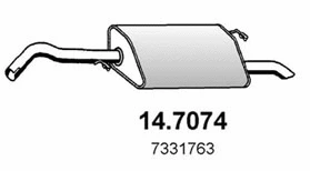 Silencieux arrière ASSO 14.7074
