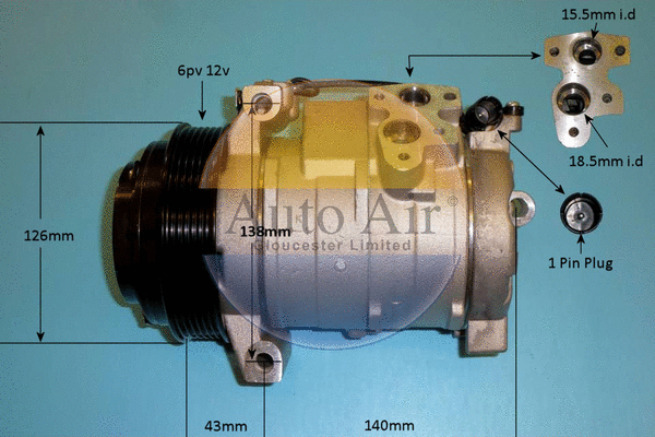 Compresseur, climatisation AUTO AIR GLOUCESTER 14-9659P