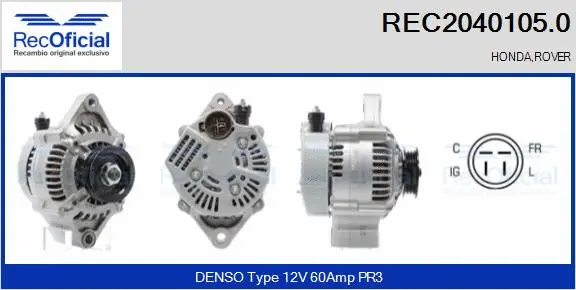 Alternateur RECOFICIAL REC2040105.0