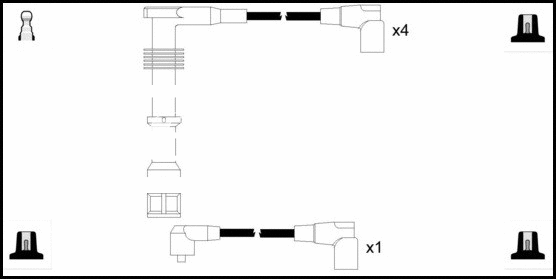 Kit de câbles d'allumage LEMARK HOES1246