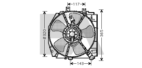 Ventilateur, refroidissement du moteur EACLIMA 33V52020