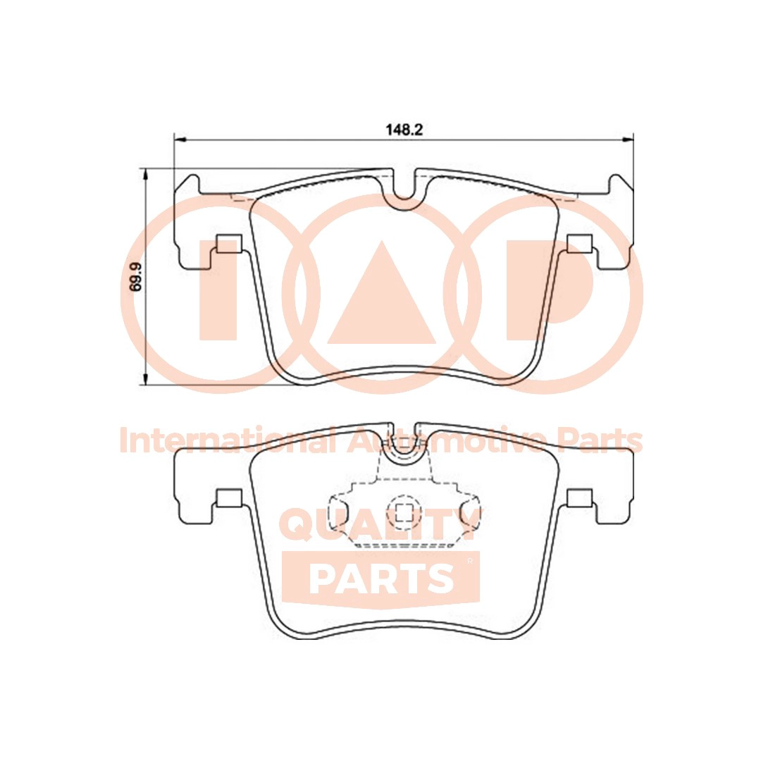 Kit de plaquettes de frein, frein à disque IAP QUALITY PARTS 704-51130P