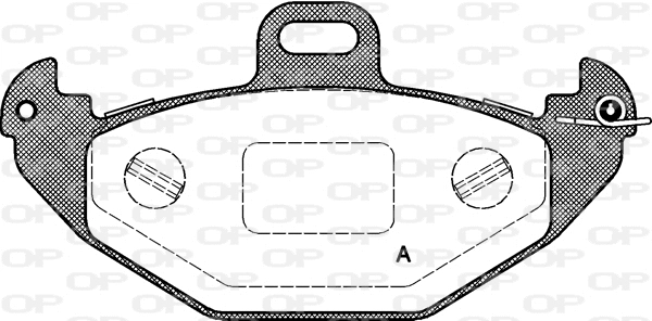 Kit de plaquettes de frein, frein à disque OPEN PARTS BPA0686.00