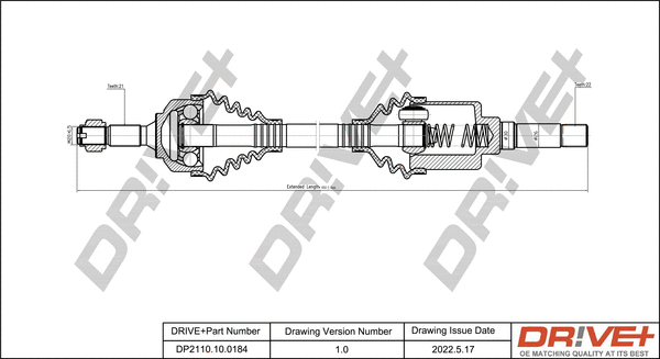 Arbre de transmission Dr!ve+ DP2110.10.0184