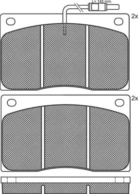 Kit de plaquettes de frein, frein à disque Technika 01055B