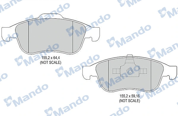Kit de plaquettes de frein, frein à disque MANDO MBF015255