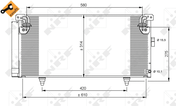 Condenseur, climatisation NRF 35868
