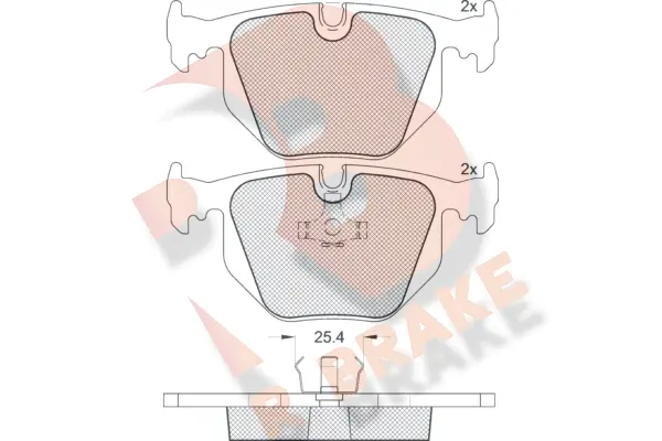 Kit de plaquettes de frein, frein à disque R BRAKE RB1548