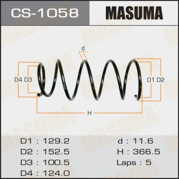 Ressort de suspension MASUMA CS-1058