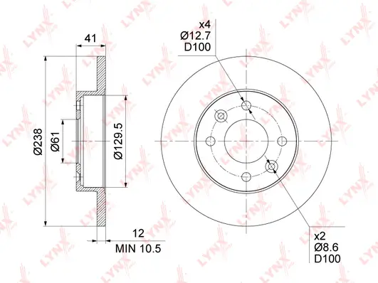 Disque de frein LYNXAUTO BN-1417