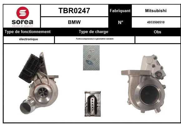 Turbocompresseur, suralimentation EAI TBR0247