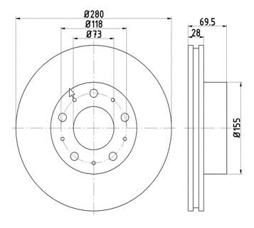 Disque de frein MTR 12108531