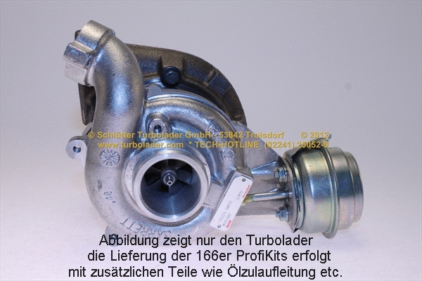 Turbocompresseur, suralimentation SCHLÜTTER TURBOLADER 166-02300