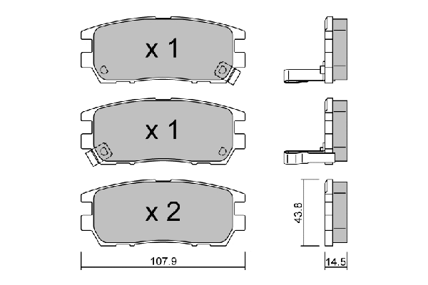Kit de plaquettes de frein, frein à disque AISIN BPMI-2900