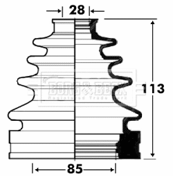 Jeu de joints-soufflets, arbre de commande BORG & BECK BCB2873