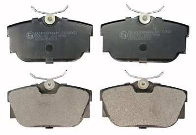 Kit de plaquettes de frein, frein à disque DENCKERMANN B110902