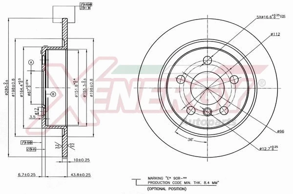 Disque de frein AP XENERGY X601477