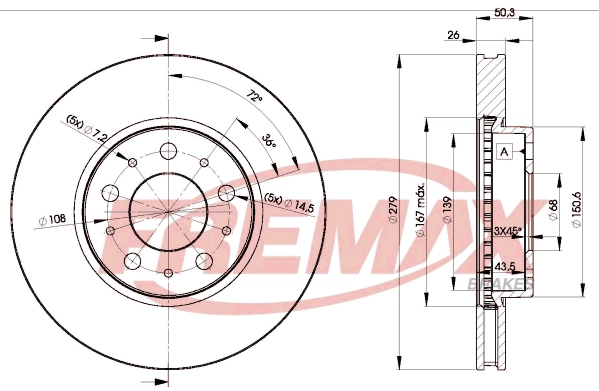 Disque de frein FREMAX BD-1788