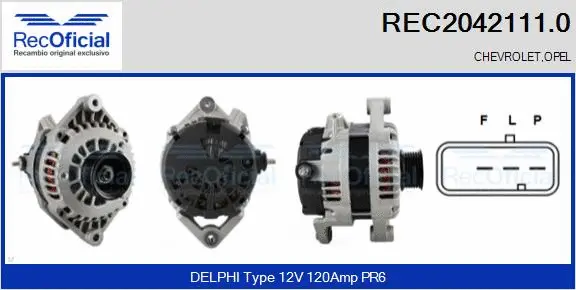 Alternateur RECOFICIAL REC2042111.0