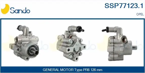Pompe hydraulique, direction SANDO SSP77123.1