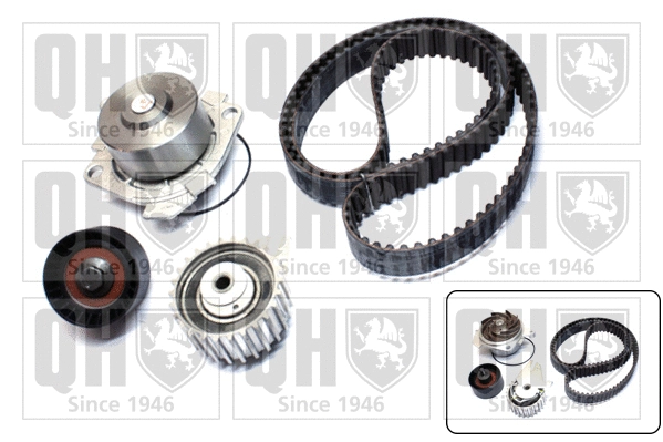 Pompe à eau + kit de courroie crantée QUINTON HAZELL QBPK6100