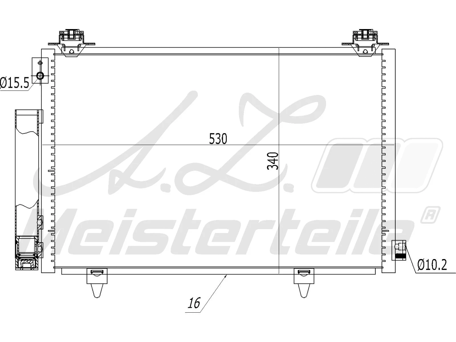 Condenseur, climatisation A.Z. Meisterteile AZMT-45-030-1099