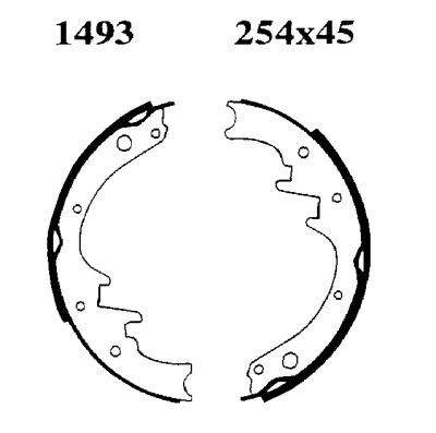 Jeu de mâchoires de frein BSF 01493
