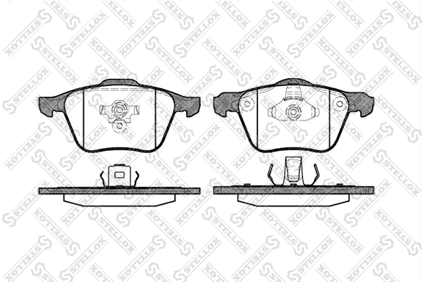 Kit de plaquettes de frein, frein à disque STELLOX 1081 000-SX