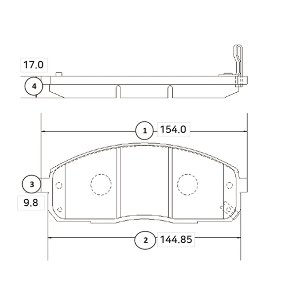 Kit de plaquettes de frein, frein à disque CTR GK0483