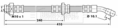 Flexible de frein BORG & BECK BBH6877