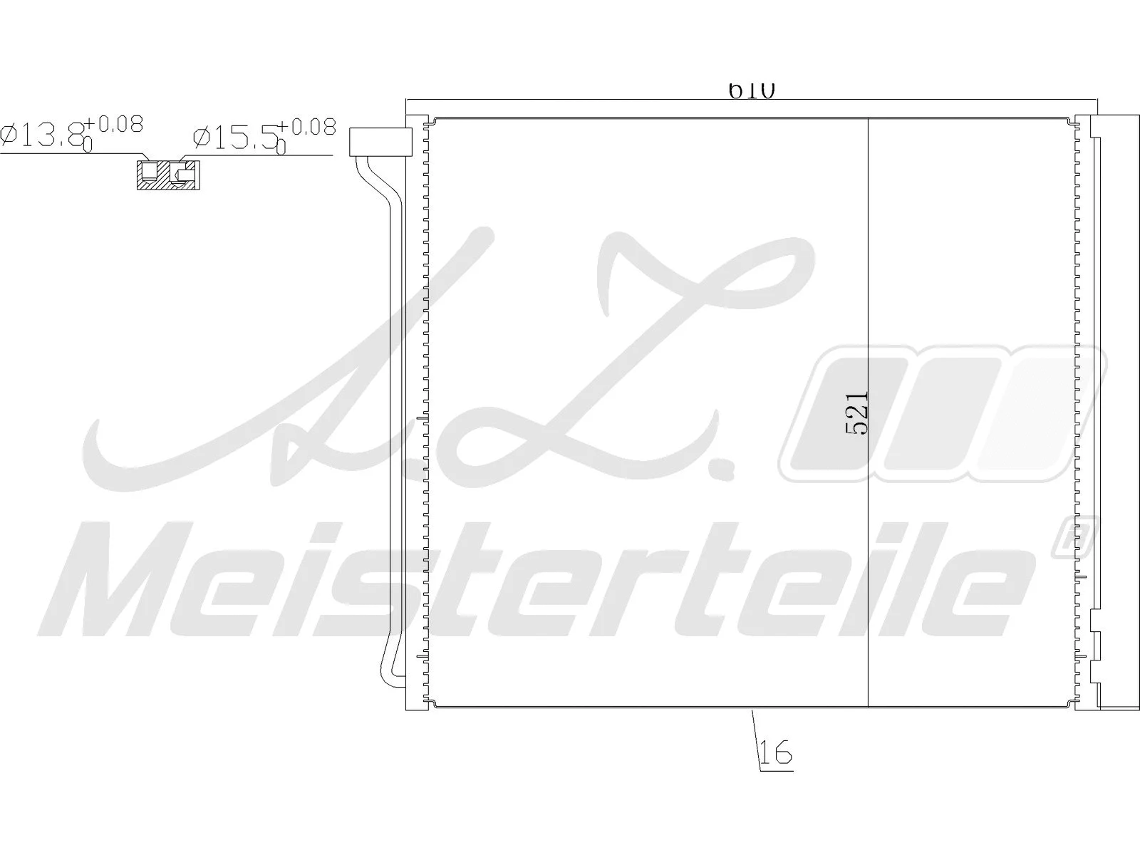 Condenseur, climatisation A.Z. Meisterteile AZMT-45-030-1602
