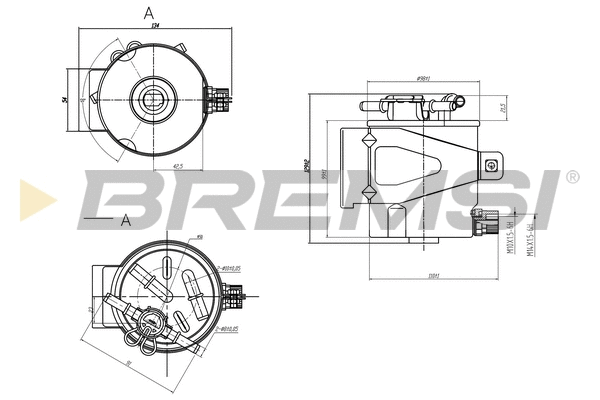 Filtre à carburant BREMSI FE1313
